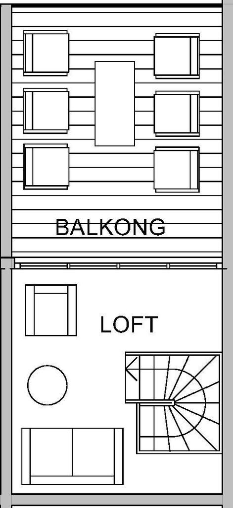 Planritning lgh 8 loftvåning