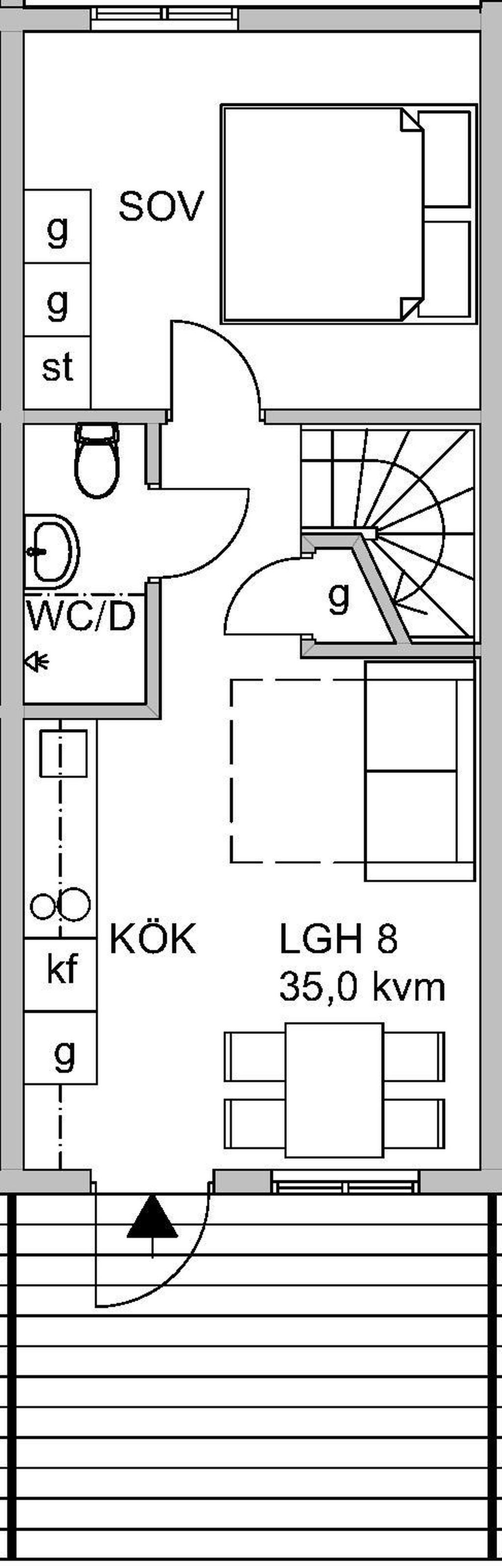 Planritning lgh 8