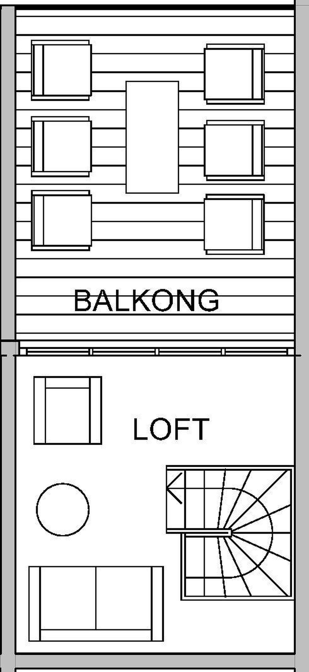 Planritning lgh 8 loftvåning