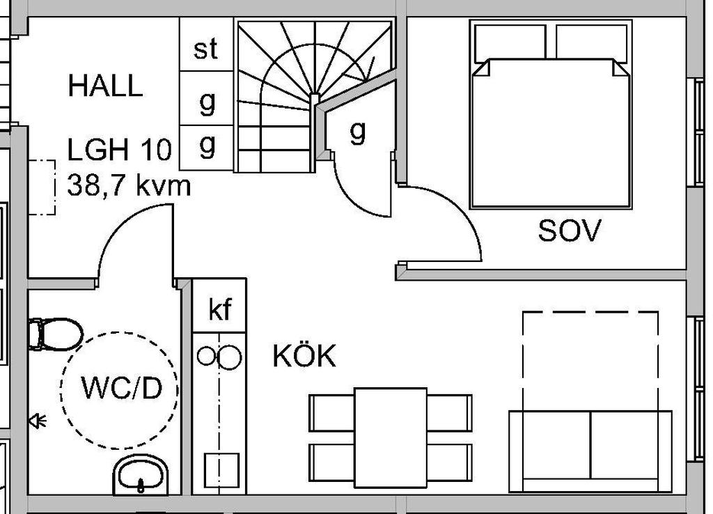 Planritning lgh 10