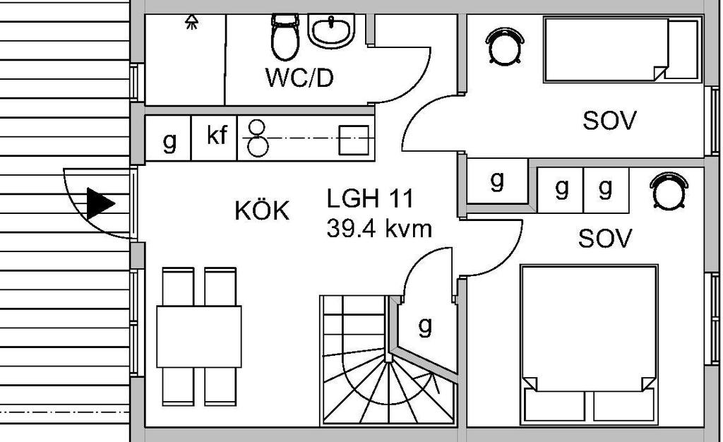 Planritning lgh 11