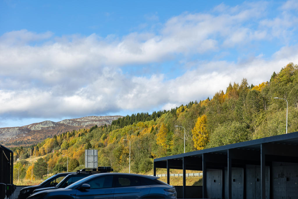Utsikten från sovrumsfönstret.