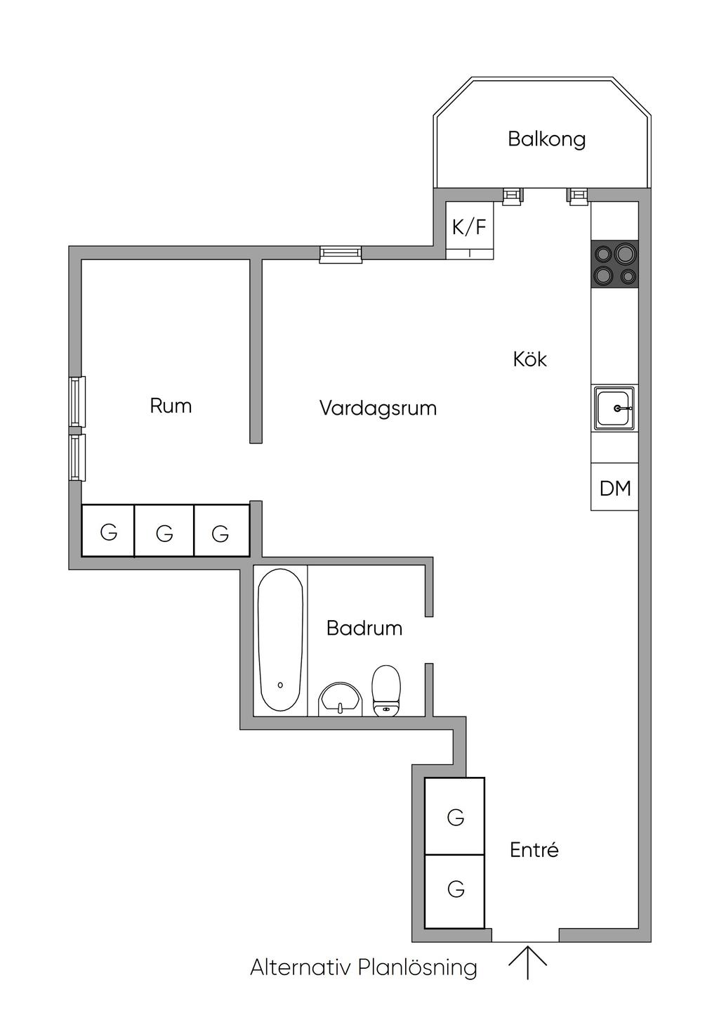 Alternativ planlösning
