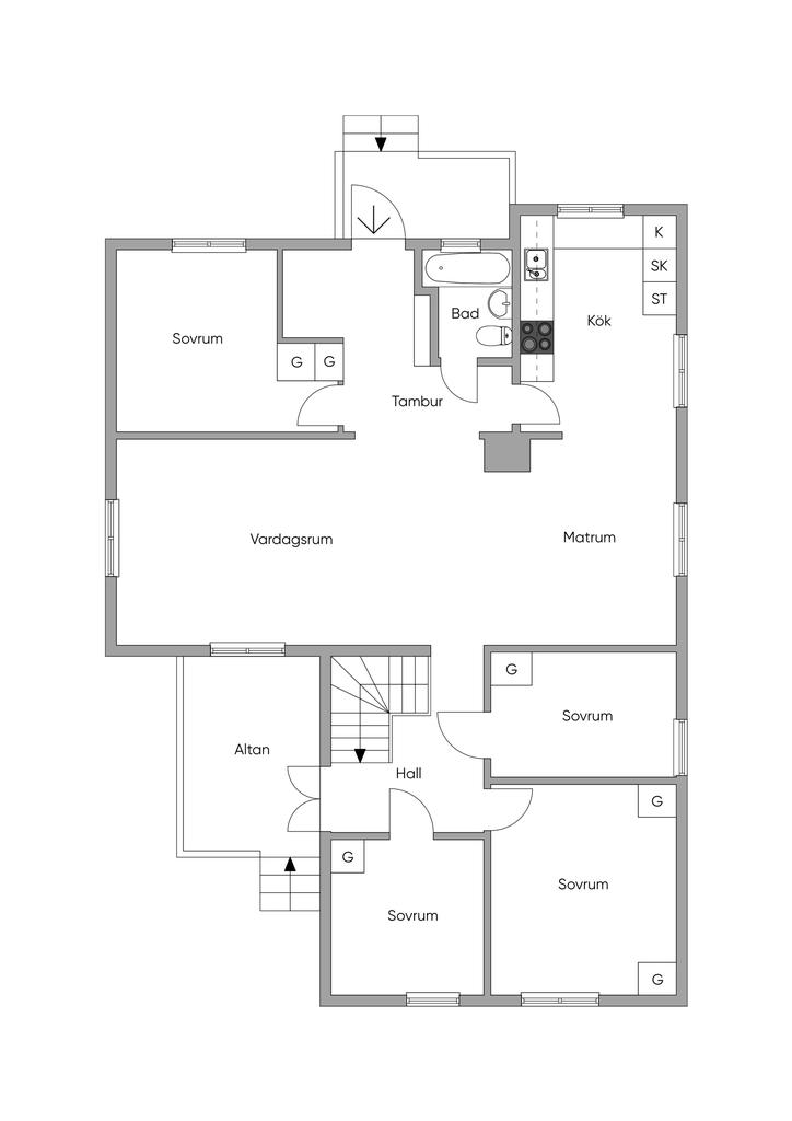 Planlösning entréplan