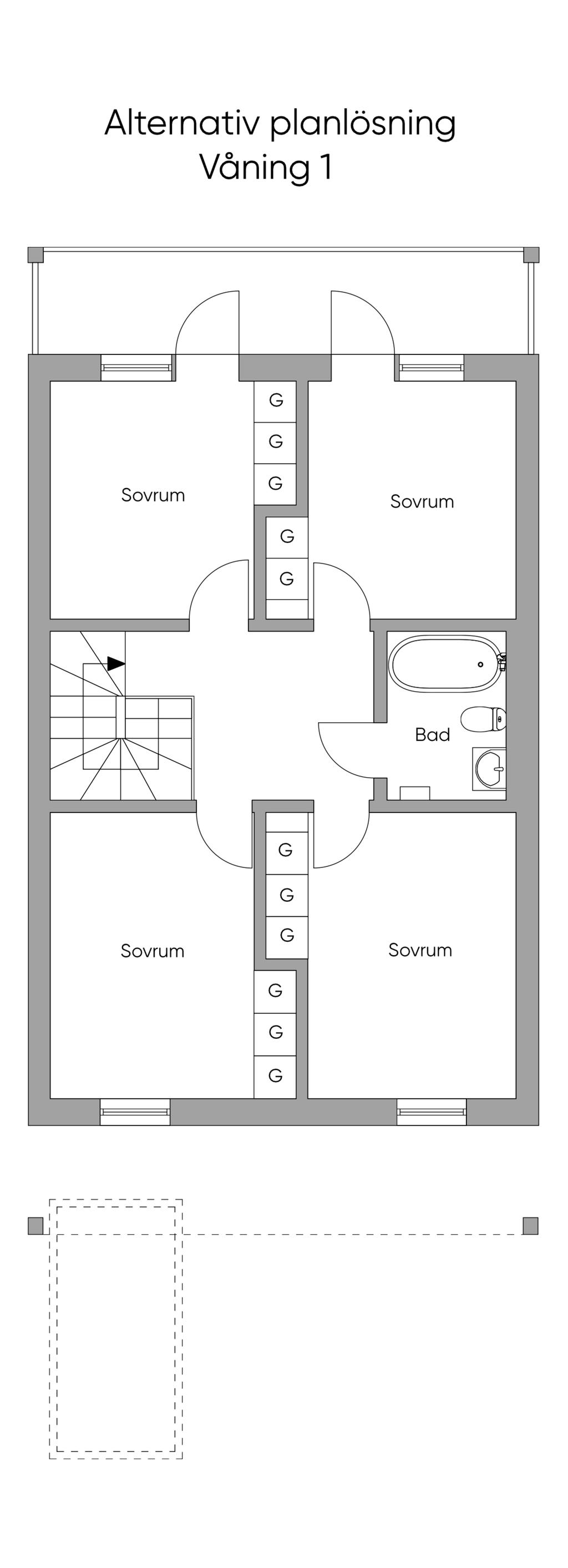 Alternativ planlösning Våning 1