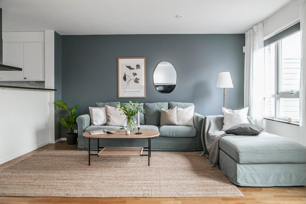 Vardagsrum intill kök. 