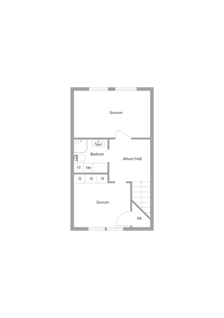 Planlösning övre plan.