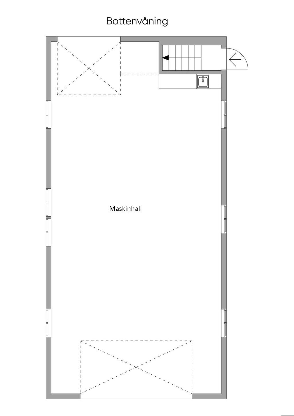 Planritning Maskinhall