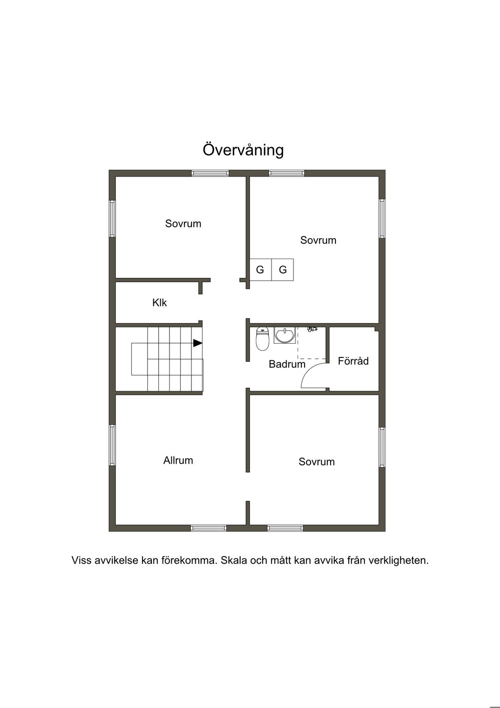 Planlösning övervåning