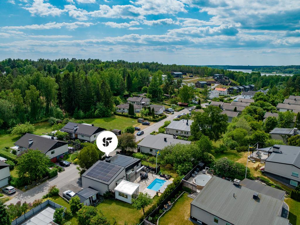 Huset är försett med solceller!