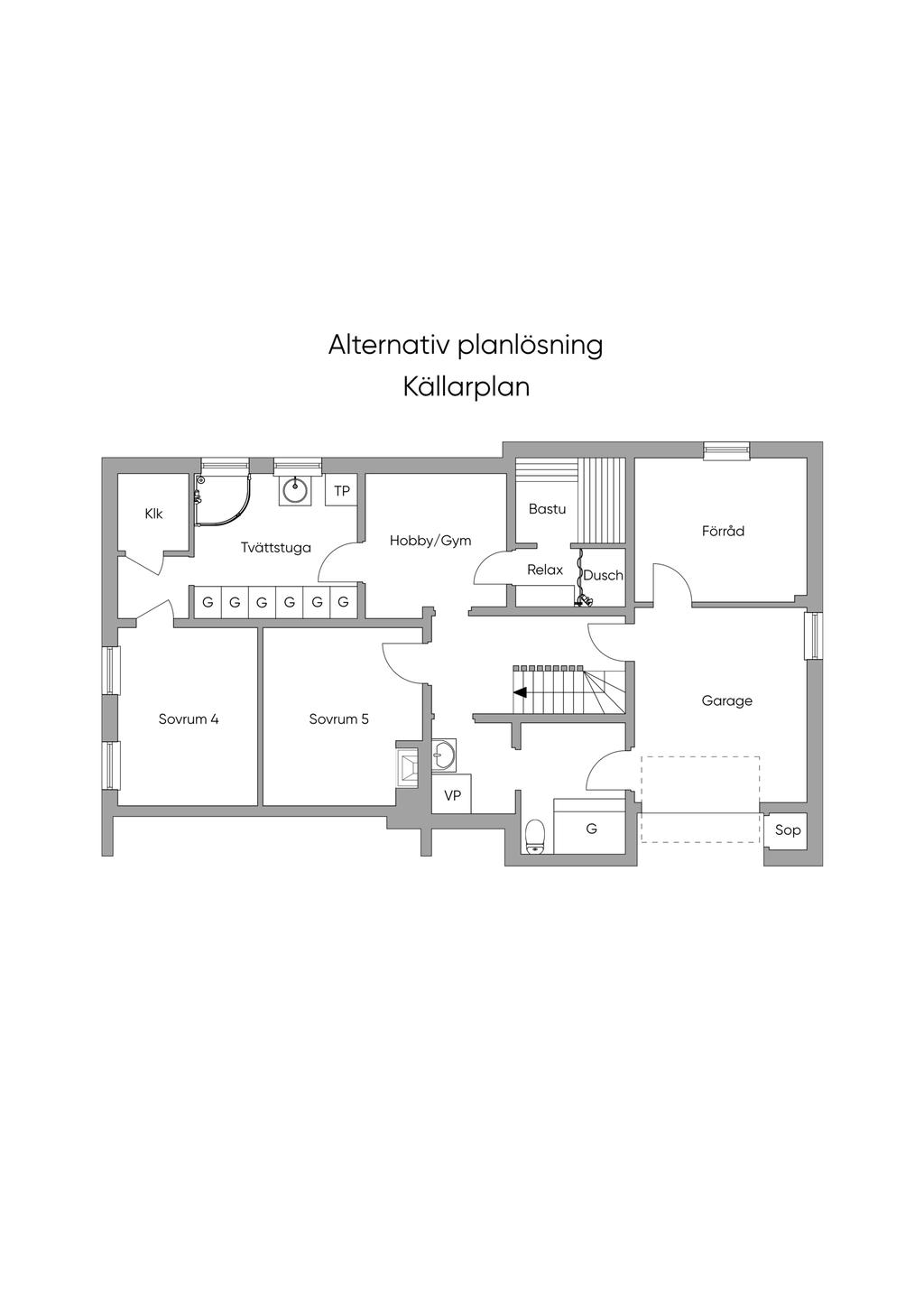 Alternativ Planritning Källarplan