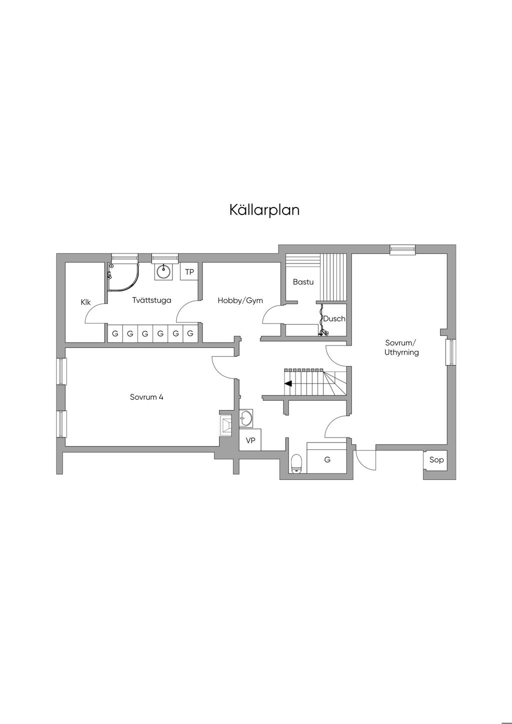 Planritning Källarplan