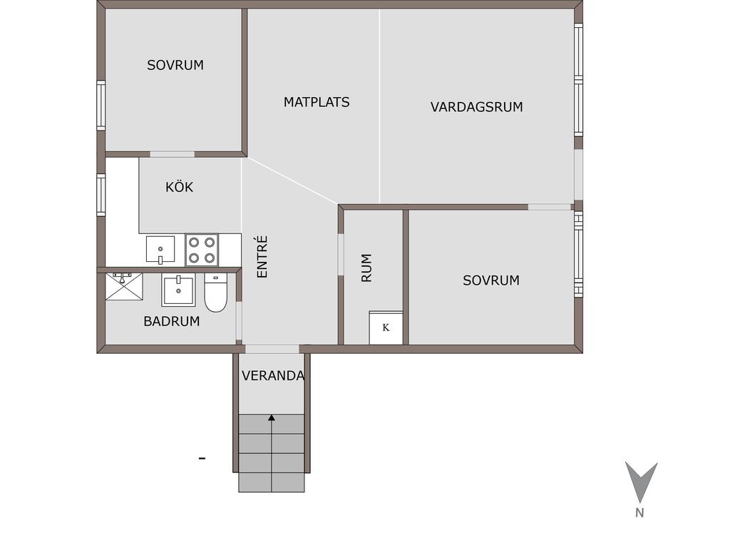 Planlösning - Stuga 15-18