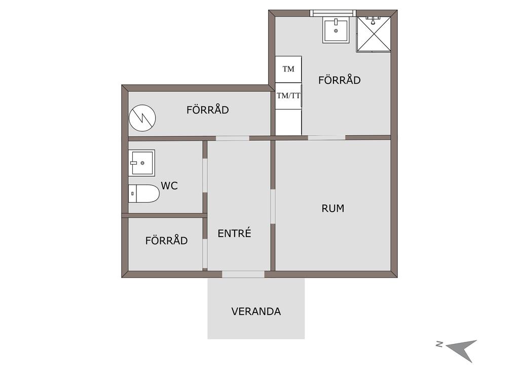 Planlösning - Gemensamt utrymme med tvättstuga