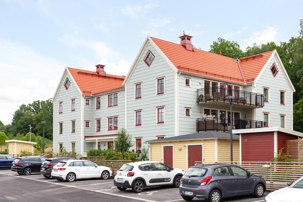 Det praktfulla huset sett från gatan