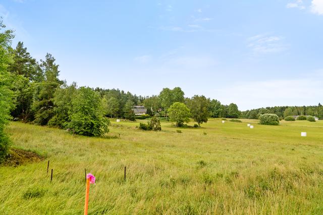 Fin tomt i öppet landskap