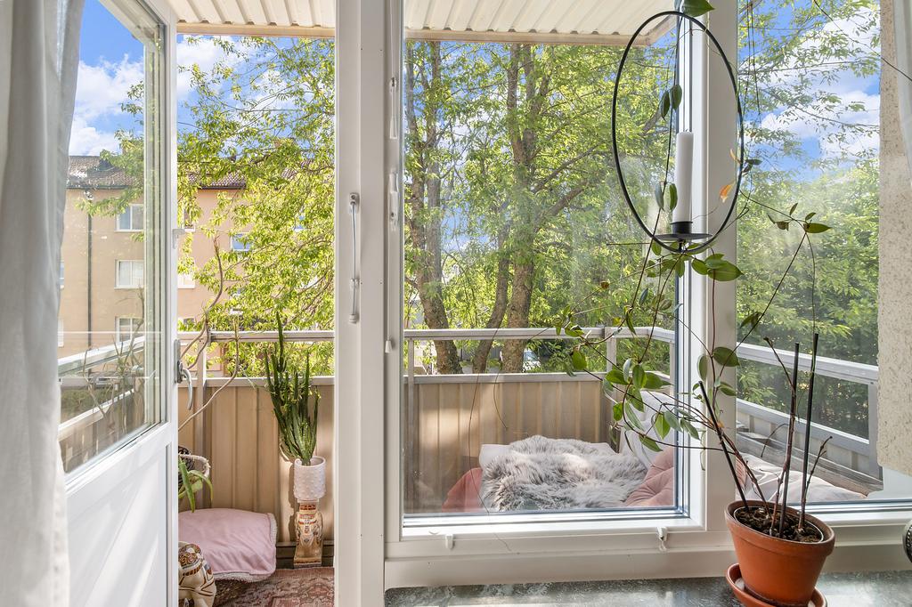 Utgång till balkong