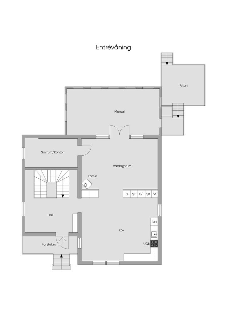 Planritning entréplan 