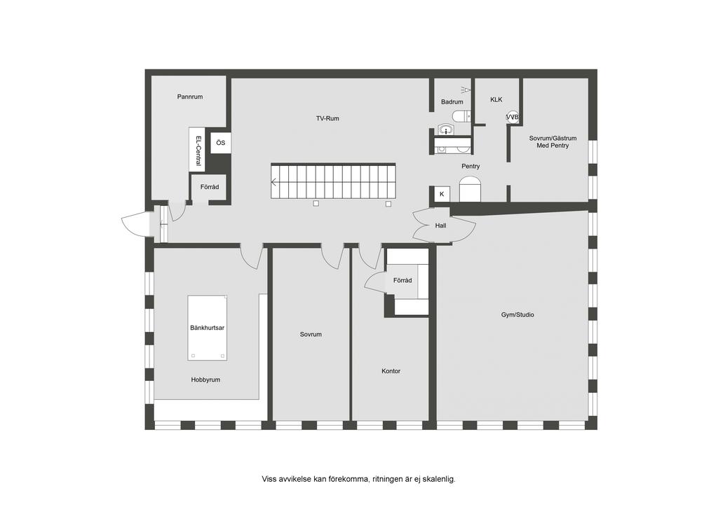 Planlösning nedre plan