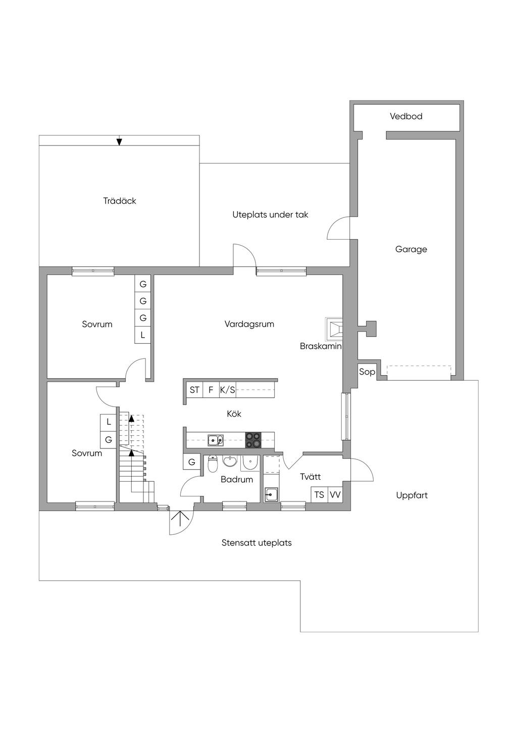 Planritning entréplan 