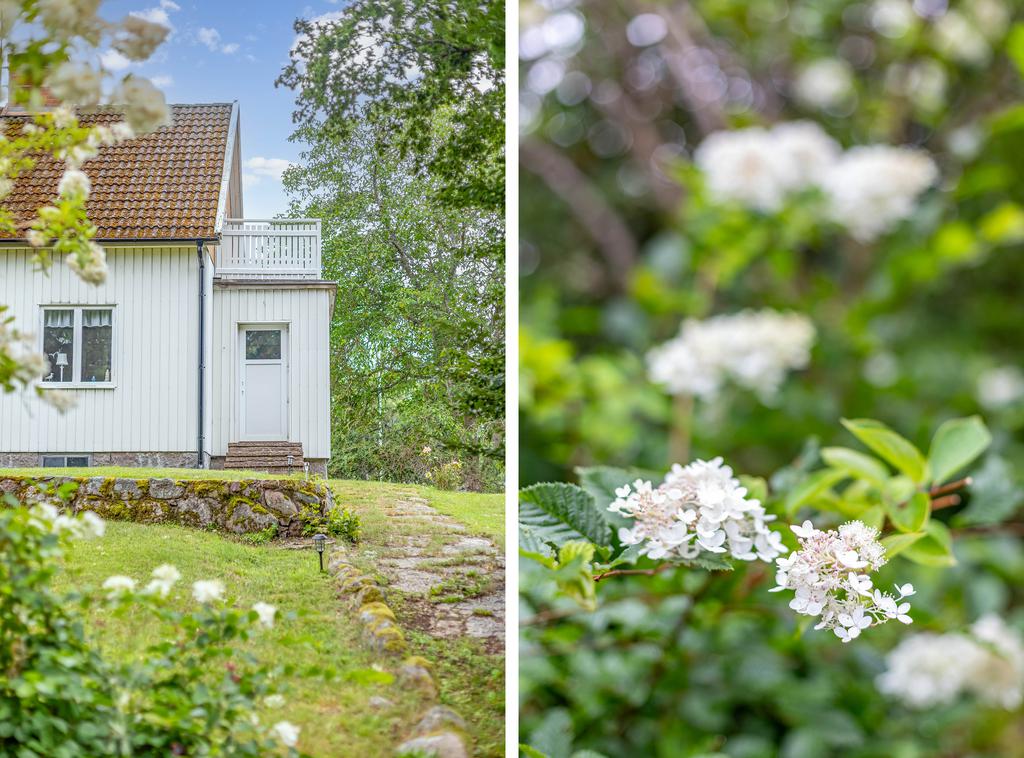 Balkong över utbyggnad