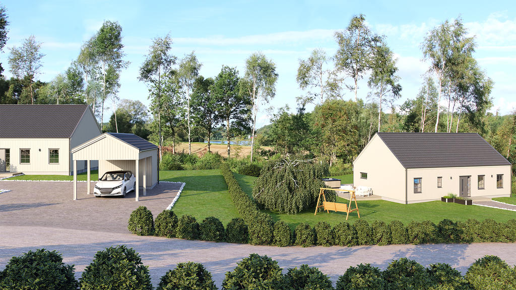 3Dbild med husförslag Villa Skäret