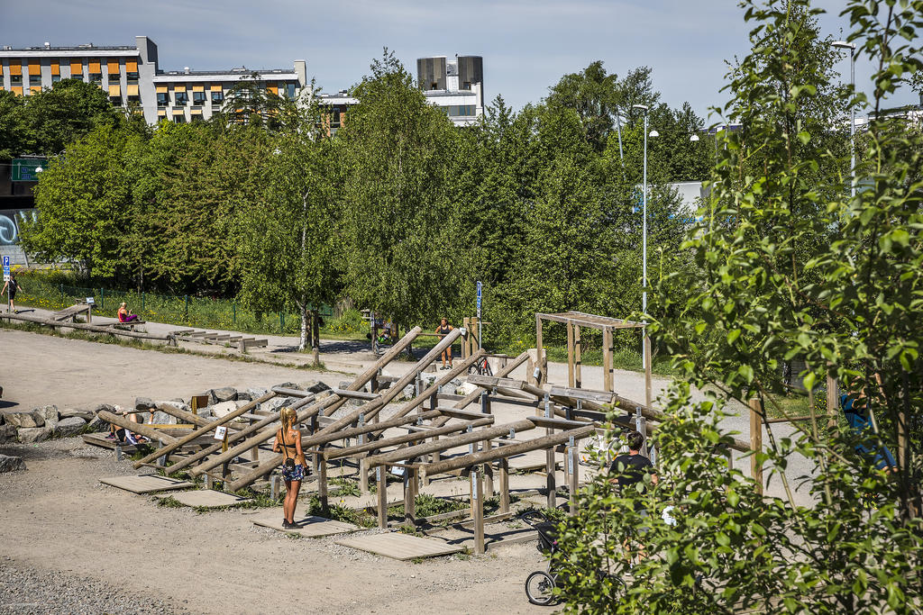 Utegym nedanför Hammarbybacken