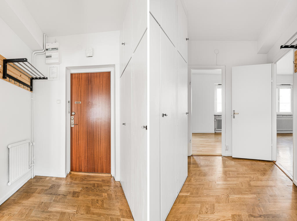 Entréhall med plats för avhängning av ytterkläder