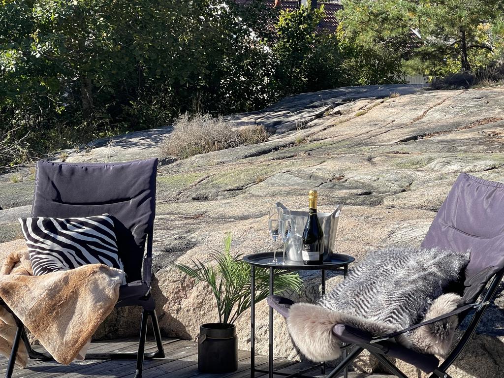 Berget bakom huset.