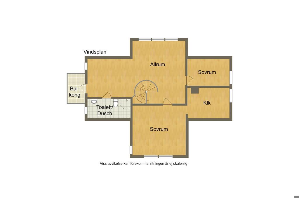 Planritning övre plan