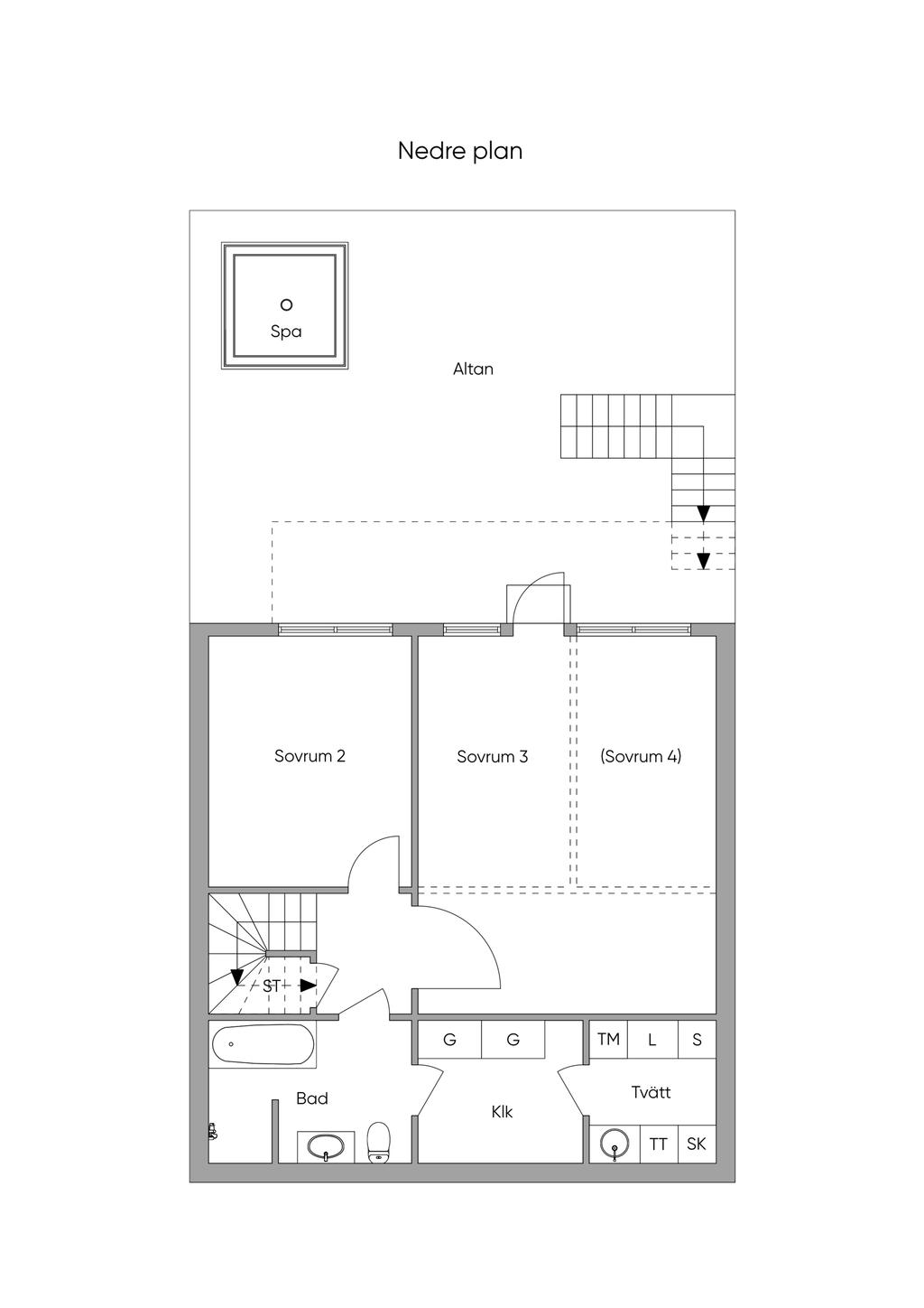 Soutterrängplan, skiss