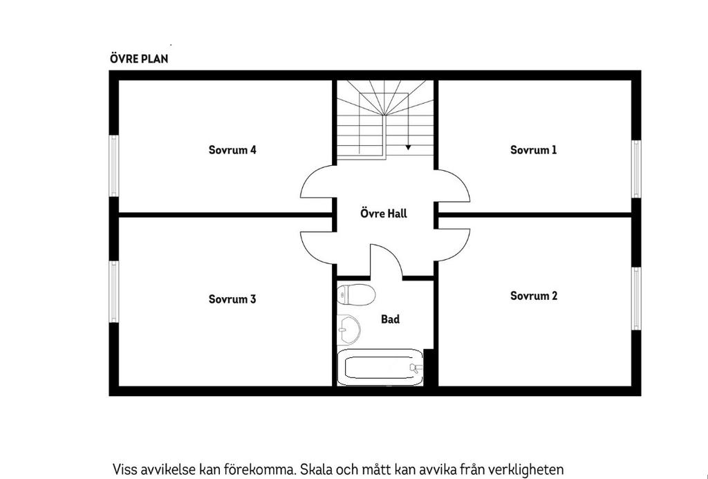 Planritning övre plan