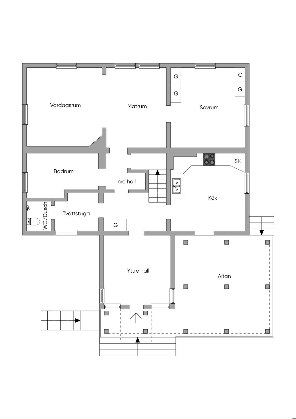 Planritning entréplan
