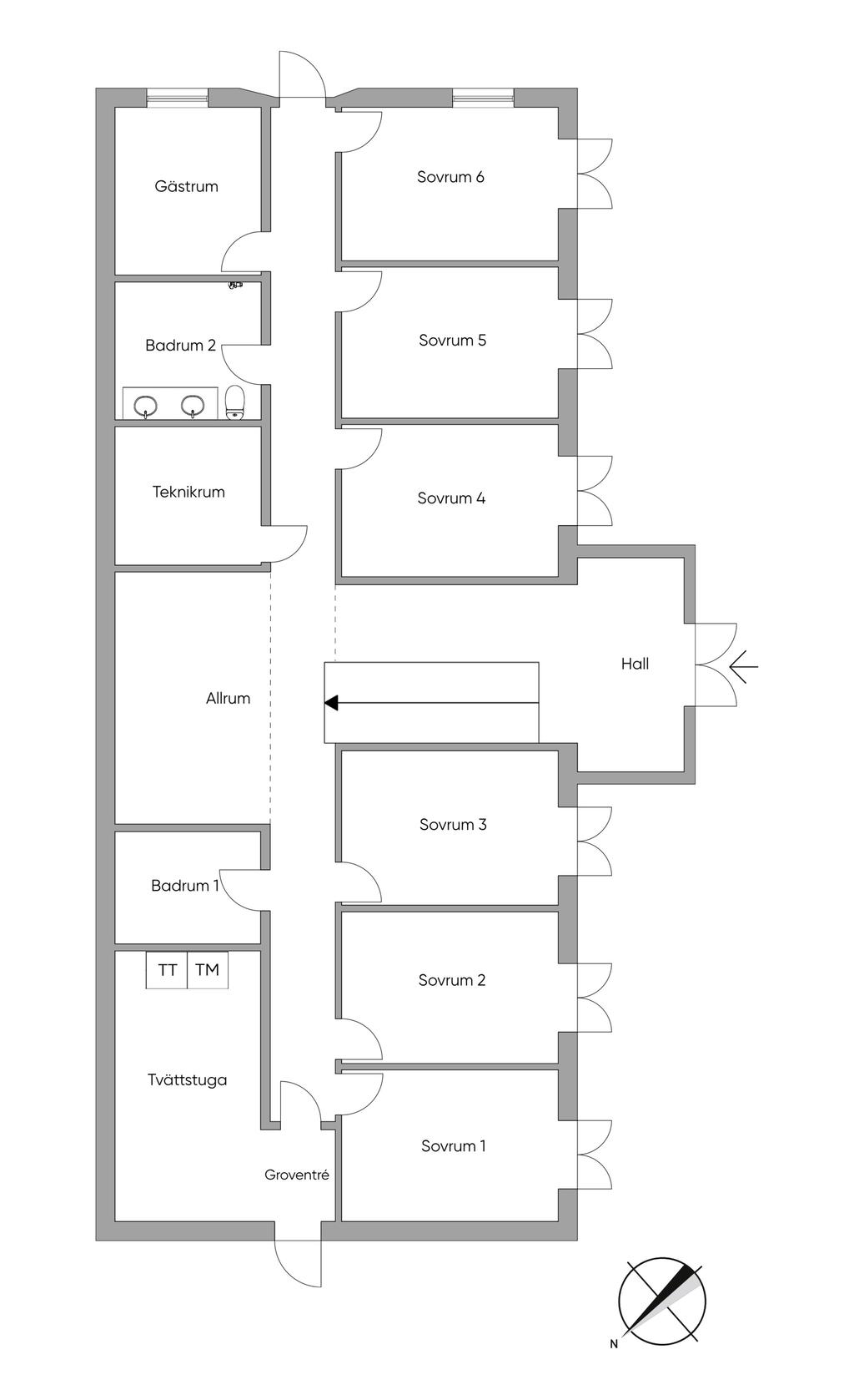 Planritning entréplan