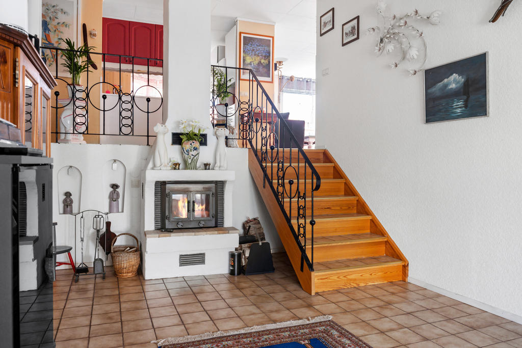 Allrum/matrum med kamin