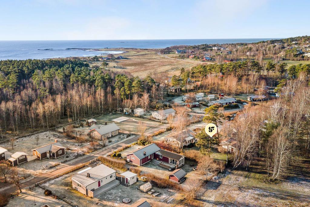 Flygvy med havsutsikt