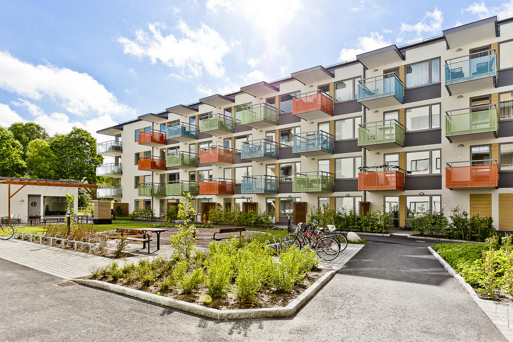 Föreningens gemensamma innergård.