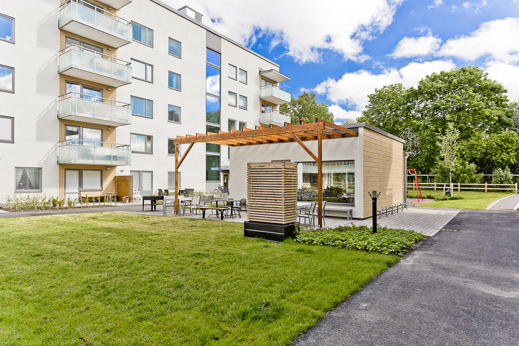Föreningens gemensamma innergård.