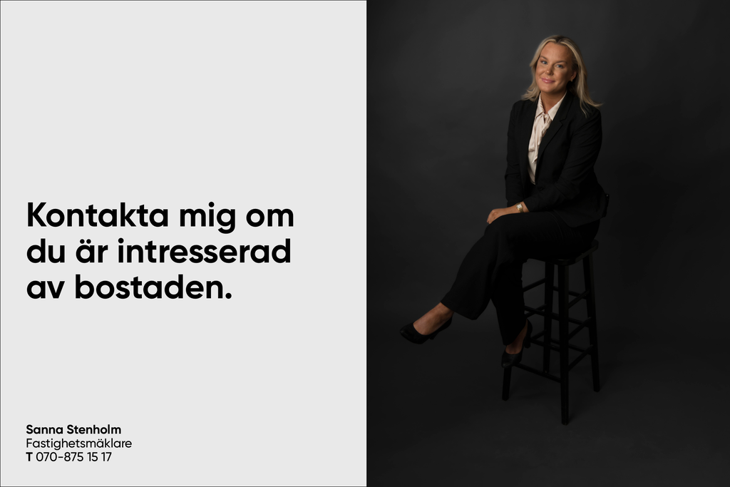 Kontakta mig om du är intresserad av bostaden