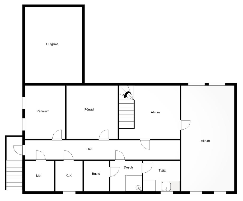 Planlösning källarplan