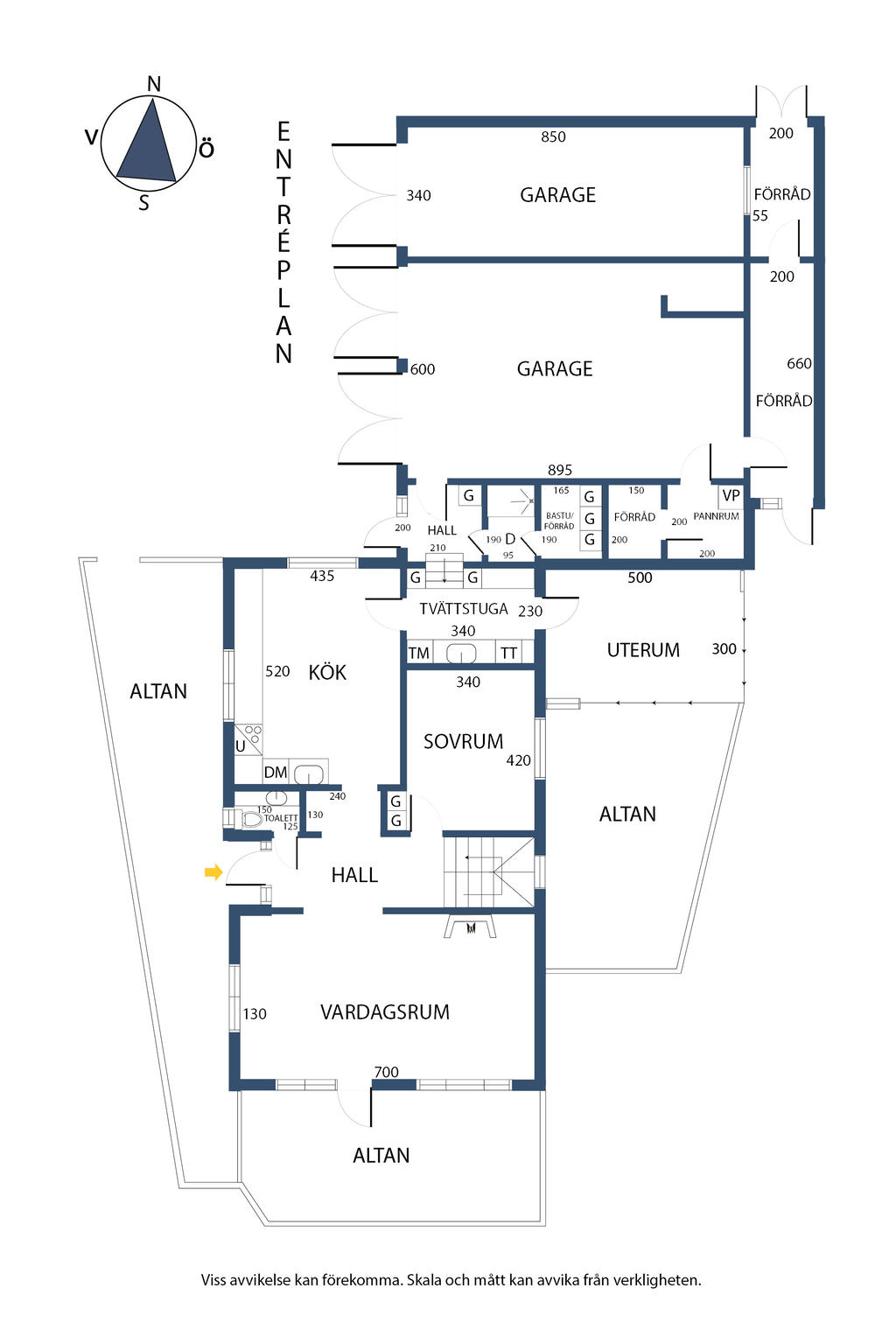 Planlösning, entréplan
