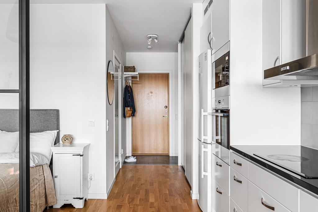 Entréhall med klinkergolv