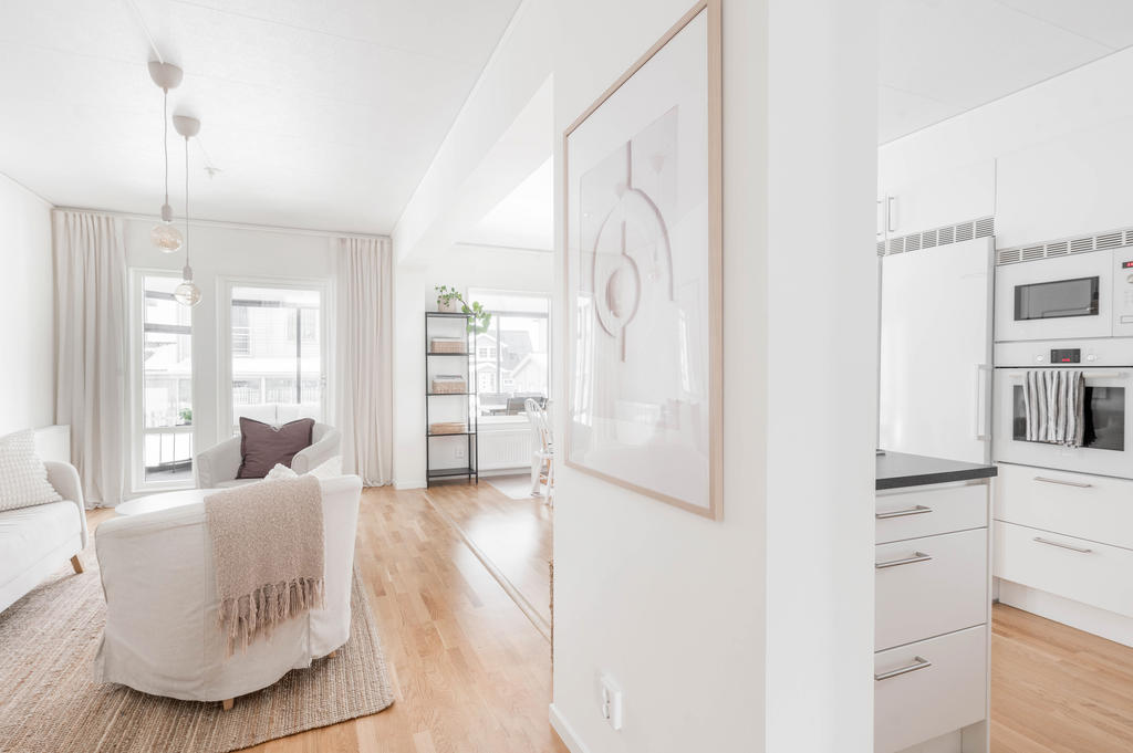 Vardagsrum med utgång till uterum