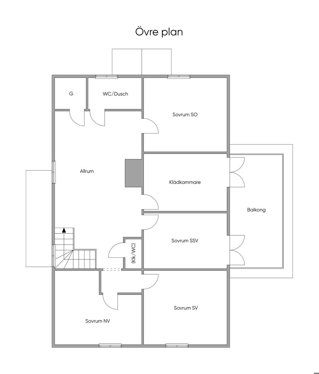 Planlösning övre plan