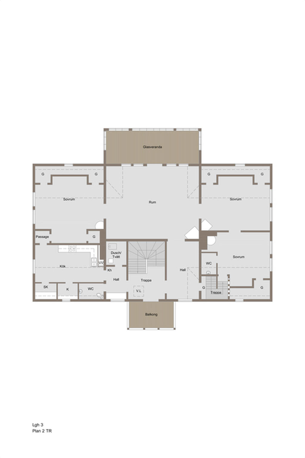 Planlösning våning 3