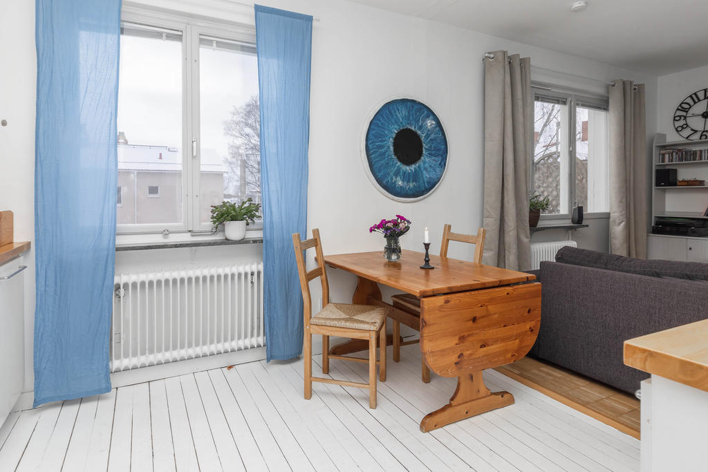 Kök och vardagsrum sitter ihop