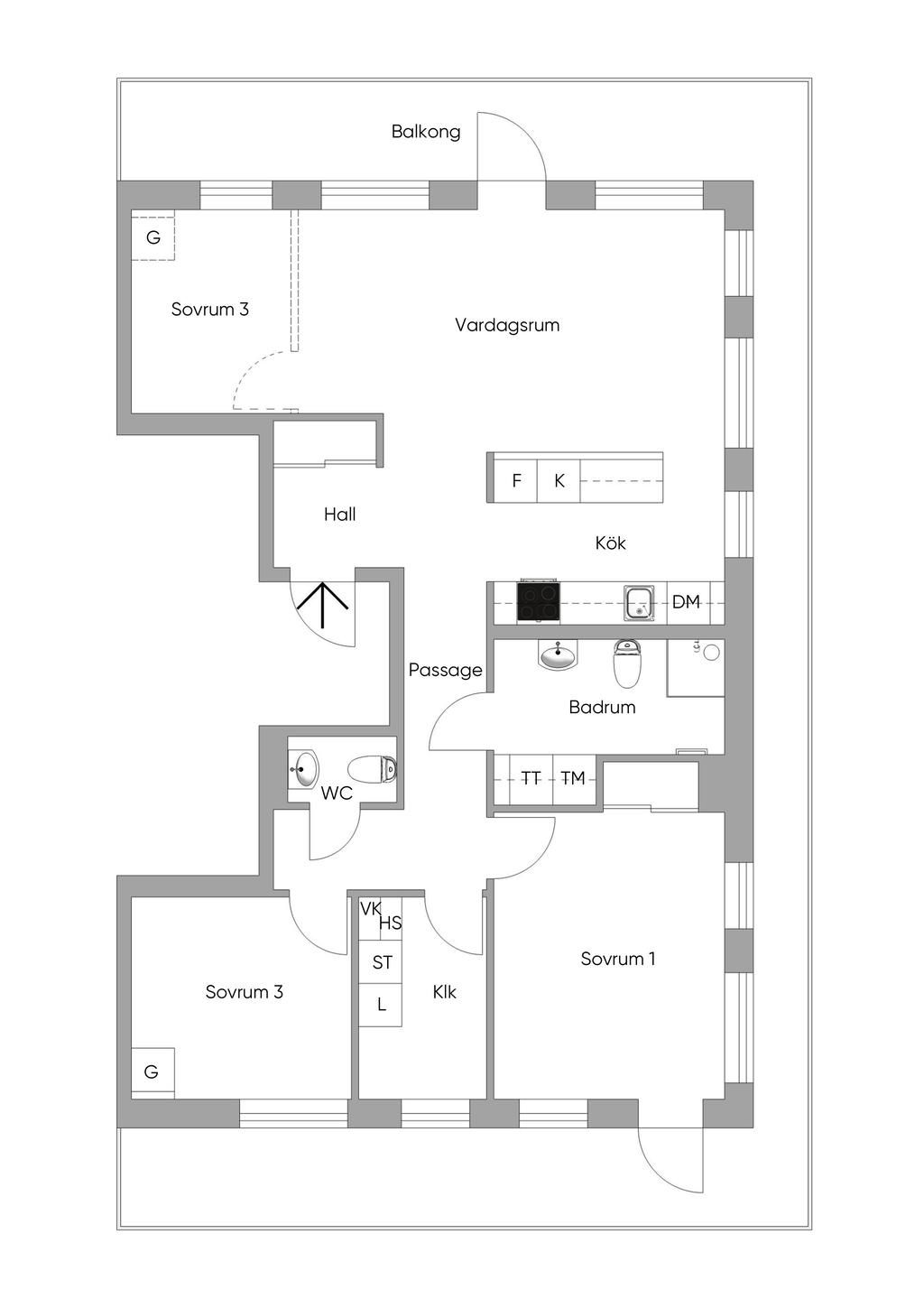 Alternativ planlösning - 4 rok