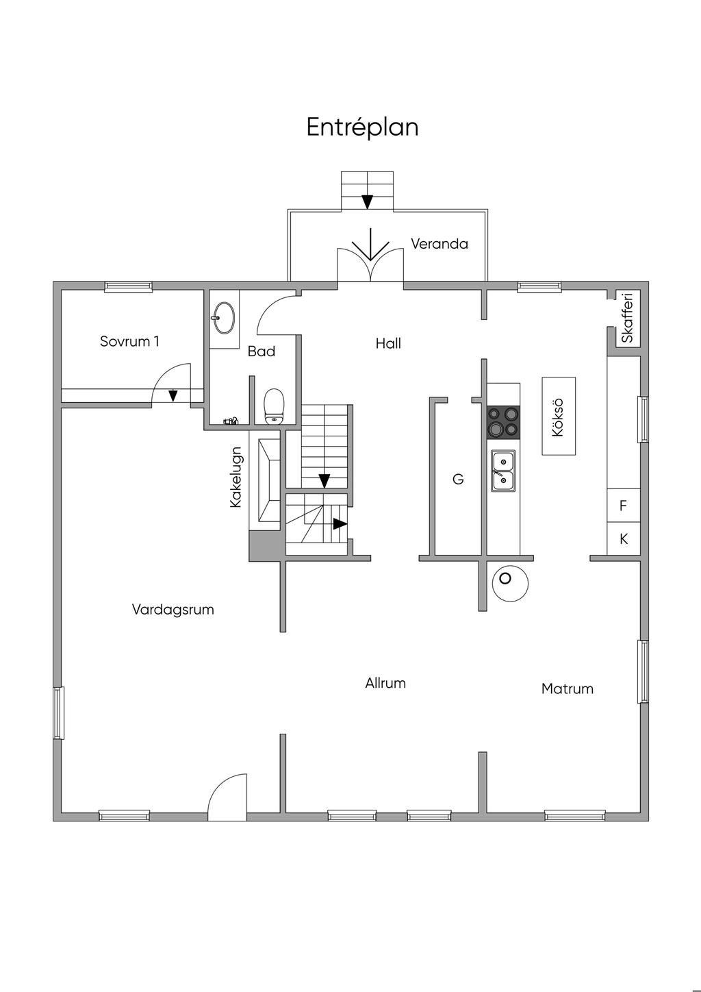 Planlösning entréplan