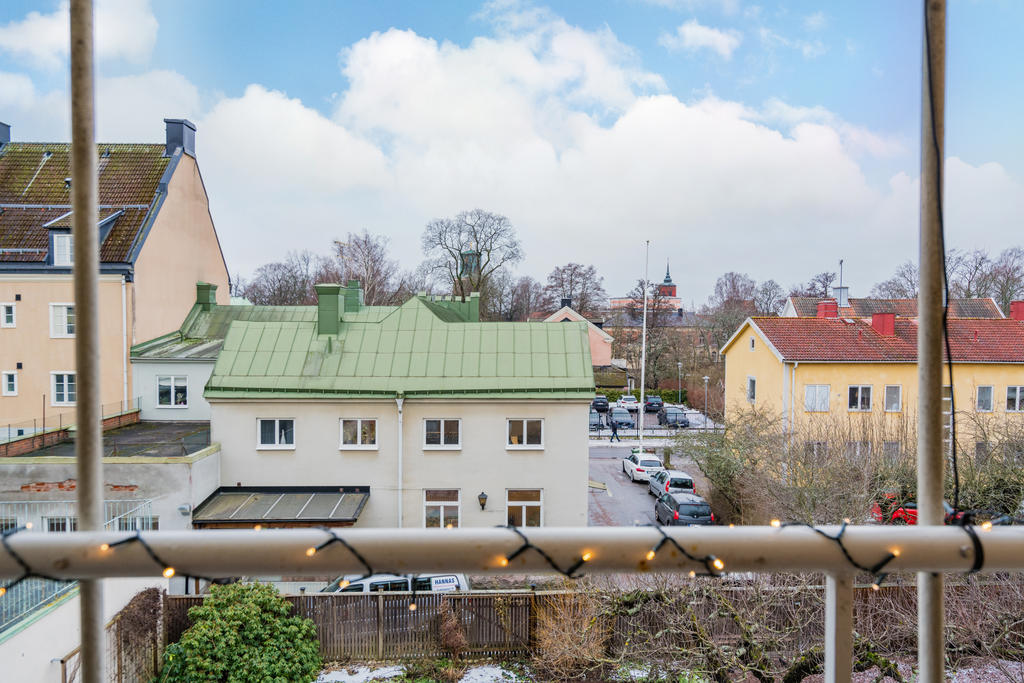 Utsikt från balkongen vintertid