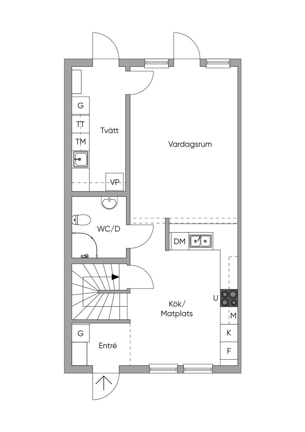 Planlösning Entréplan 2 D
